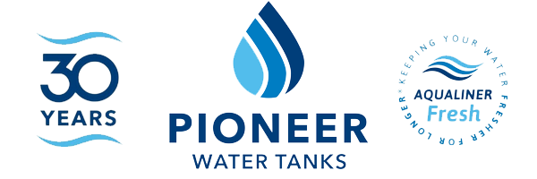 Pioneer Water Tanks 30 year logo fire suppression water tanks